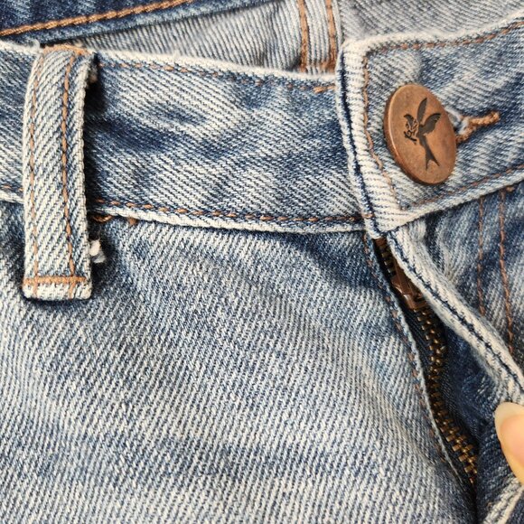 One x One Teaspoon Freebird Distressed Painted Rigid Skinny Jeans Ankle-Zip - Picture 9 of 13